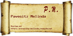 Pavesitz Melinda névjegykártya